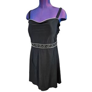 Sea & Sand Beachwear One Piece Slimming Empire Swimdress Swimsuit Size 22W Women